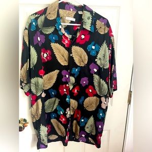 Burma Bibas short sleeve button shirt size Large